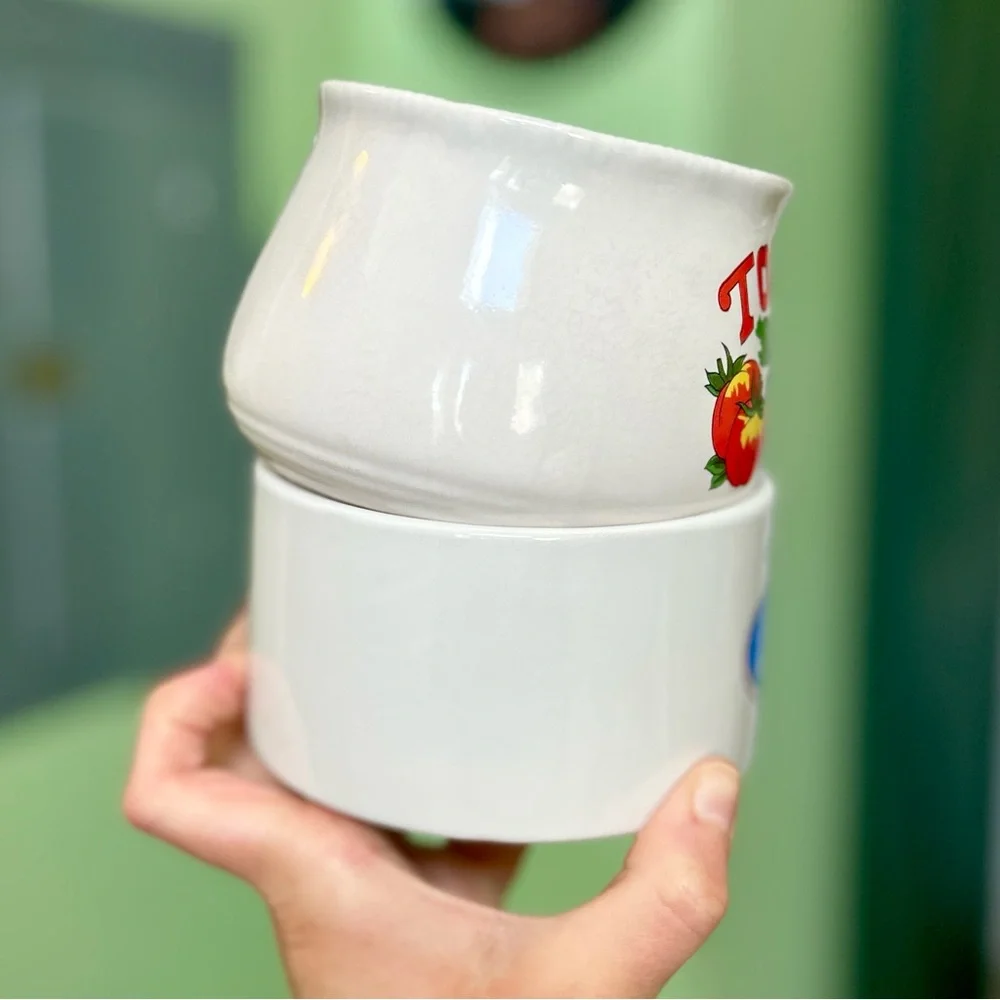 Vintage Rustic Retro Chicken & Tomato Soup Cottagecore Mug Bowl Set of 2 - Picture 6 of 8